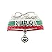 Produktbild Angepasste Unisex Leder Leder Metall Flagge Armband Armband Manschette (Bulgarien)