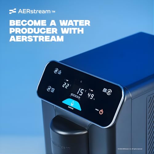 AERstream GW Pro Atmospheric Water Generator – Daily Water Factory™, Up to 10L/Day Water from Air Machine for Home & Office, Countertop Drinking Water System, Multi-Stage Filtration