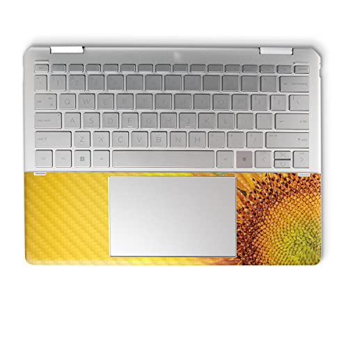 Image of MightySkins Carbon Fiber Skin Compatible with HP Spectre x360 14 inch (2022) Full Wrap Kit - Sunflower Yellow | Protective, Durable Textured Carbon Fiber Finish | Easy to Apply | Made in The USA