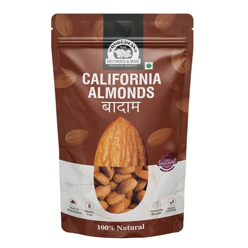 Image of WONDERLAND FOODS California Almonds (Badam) 250g Pouch