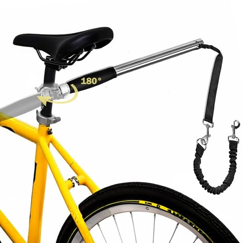 Dog Bike Leash 180° Rotating - Dogs Bike Attachment Bicycle
