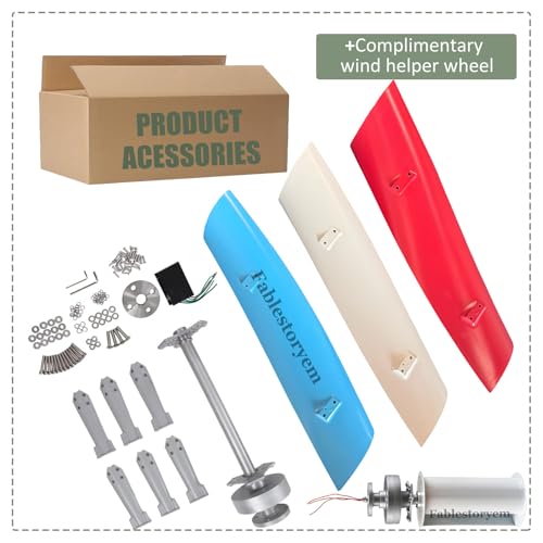 14000W Garden Vertical Wind Turbines Generator Kit, 12V/24V/48V/110V/220V Small Three-Phase AC Vertical Wind Turbine with MPPT Controller, for Industrial Energy Equipment,Color-48V