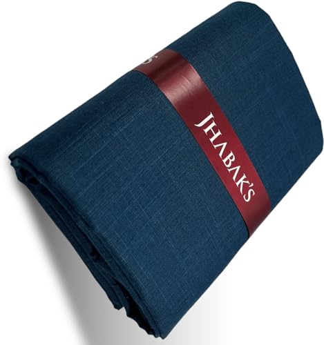 Image of JHABAK'S Unstitched Cotton Blend Solid Shirt & Trouser Fabric - 2.25 m Shirt Cloth - 1.20 m Pant Piece