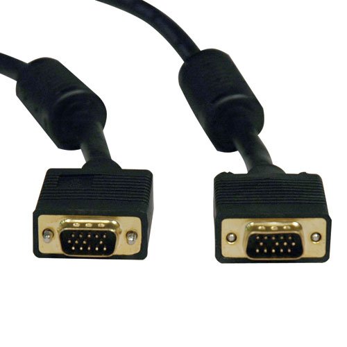 Image of Tripp Lite VGA Coax Monitor Cable, High Resolution cable with RGB coax (HD15 M /M) 1-ft.(P502-001) , Black