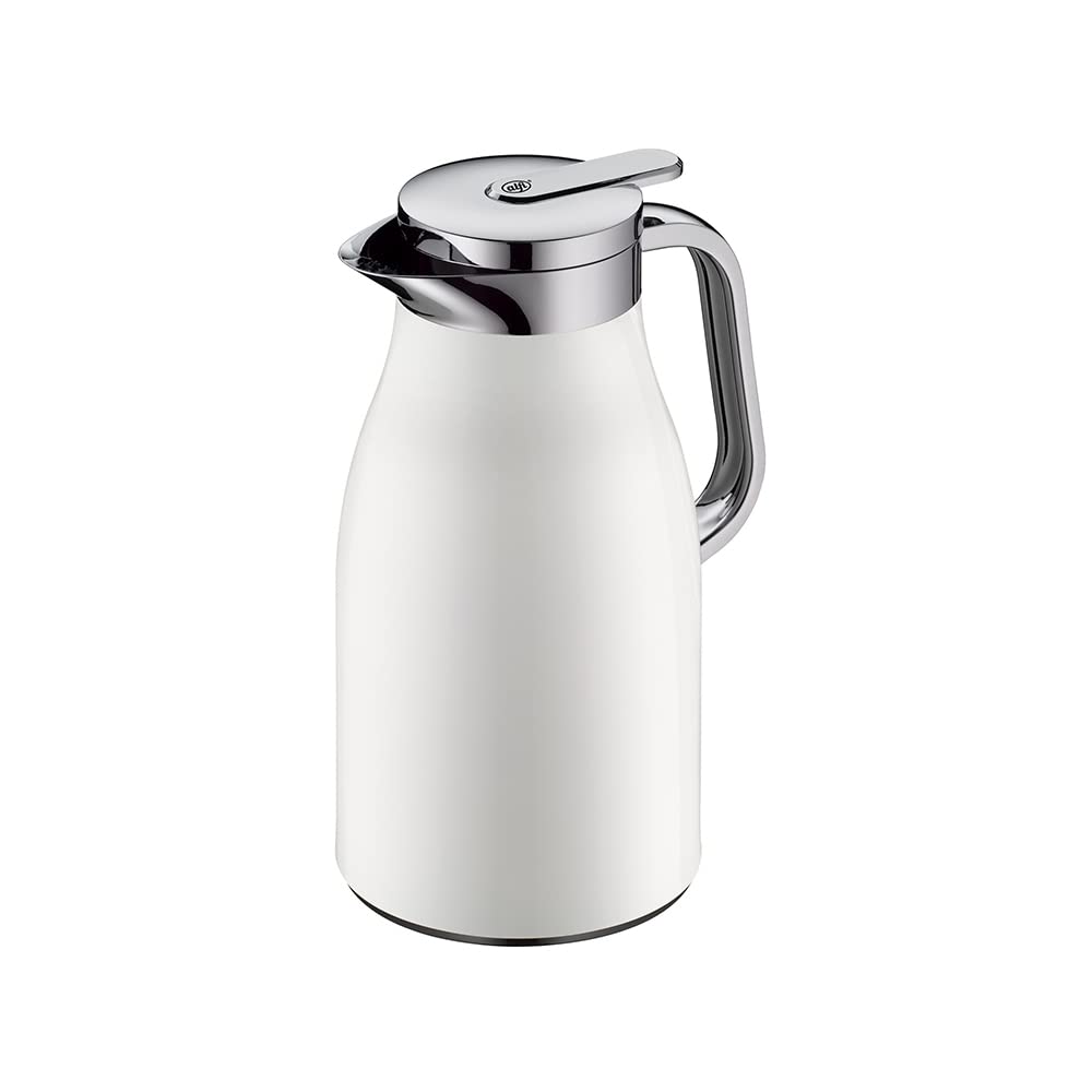 Thermos Flask, Stainless Steel Plastic Glass, Coconut White, 1 Litre