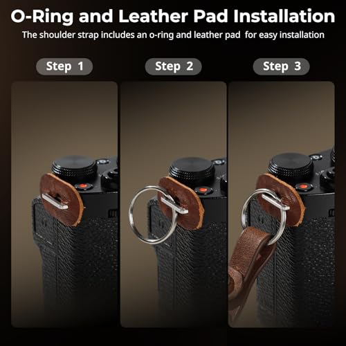 Image of SMALLIRG Rope Camera Neck Shoulder Strap, Adjustable Braided Shoulder Strap with O-Ring and Leather Pad