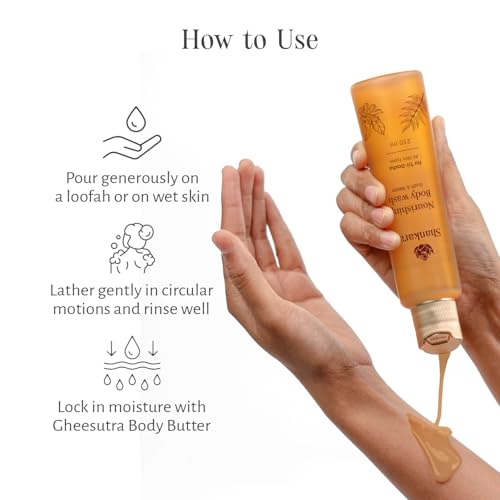 Image of Shankara Nourishing Oudh Body Wash | Luxury Ayurvedic Shower Gel with Oudh, Neem & Honey | Sulfate-Free, pH Balanced Moisturizing & Antibacterial Body Cleanser for Hydrated Skin | Unisex, All Skin Types - 210ml