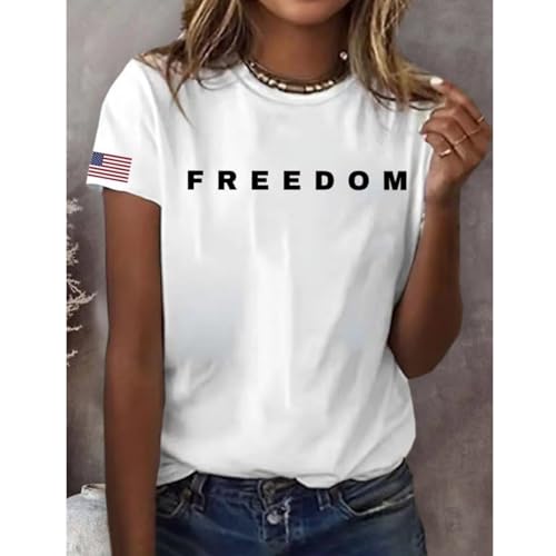 BTDECLAR Charlie Kirk Freedom Shirt Freedom T-Shirt Unisex Charlie Kirk Merch Crewneck Short Sleeve Letter Print Graphic Tees2