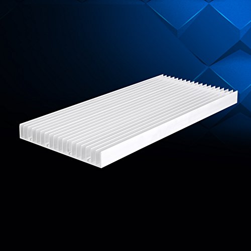 Dissipatore di calore in alluminio ad alta potenza, Alluminio Radiatore Modulo più Fresco Pinna, 19 alette, 300 x 140 x 20 mm, per transistor a semiconduttori, PCB (circuito stampato), LED