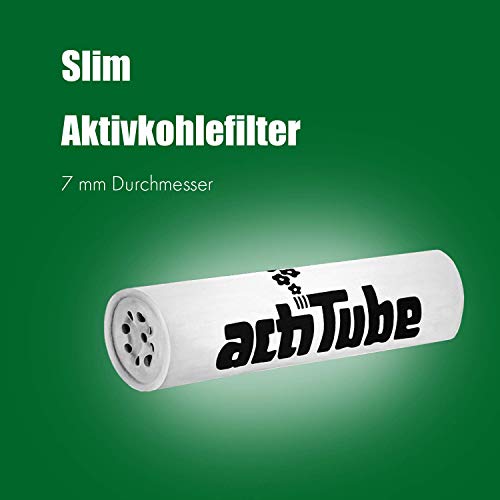 150 actiTube Slim Activated Charcoal Filters (3 boxes of 50) Display 7mm roll-up filters in actiTube tune activated charcoal filter tips - Image 3