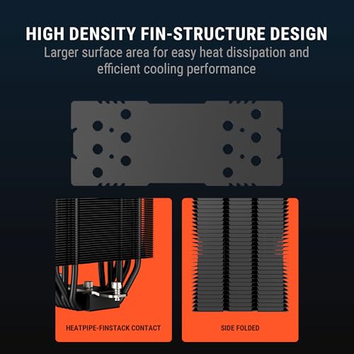 Image of Ant Esports V6 Digital CPU Air Cooler CPU Fan with LED Temperature Display & ARGB|120mm FAN| Support Intel - LGA1851 / 1700 /1200 AMD - AM5 / AM4