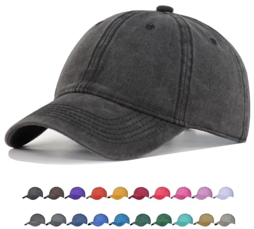 TSSGBL Vintage Cotton Washed Plain Baseball Caps Adjustable Distressed Dad