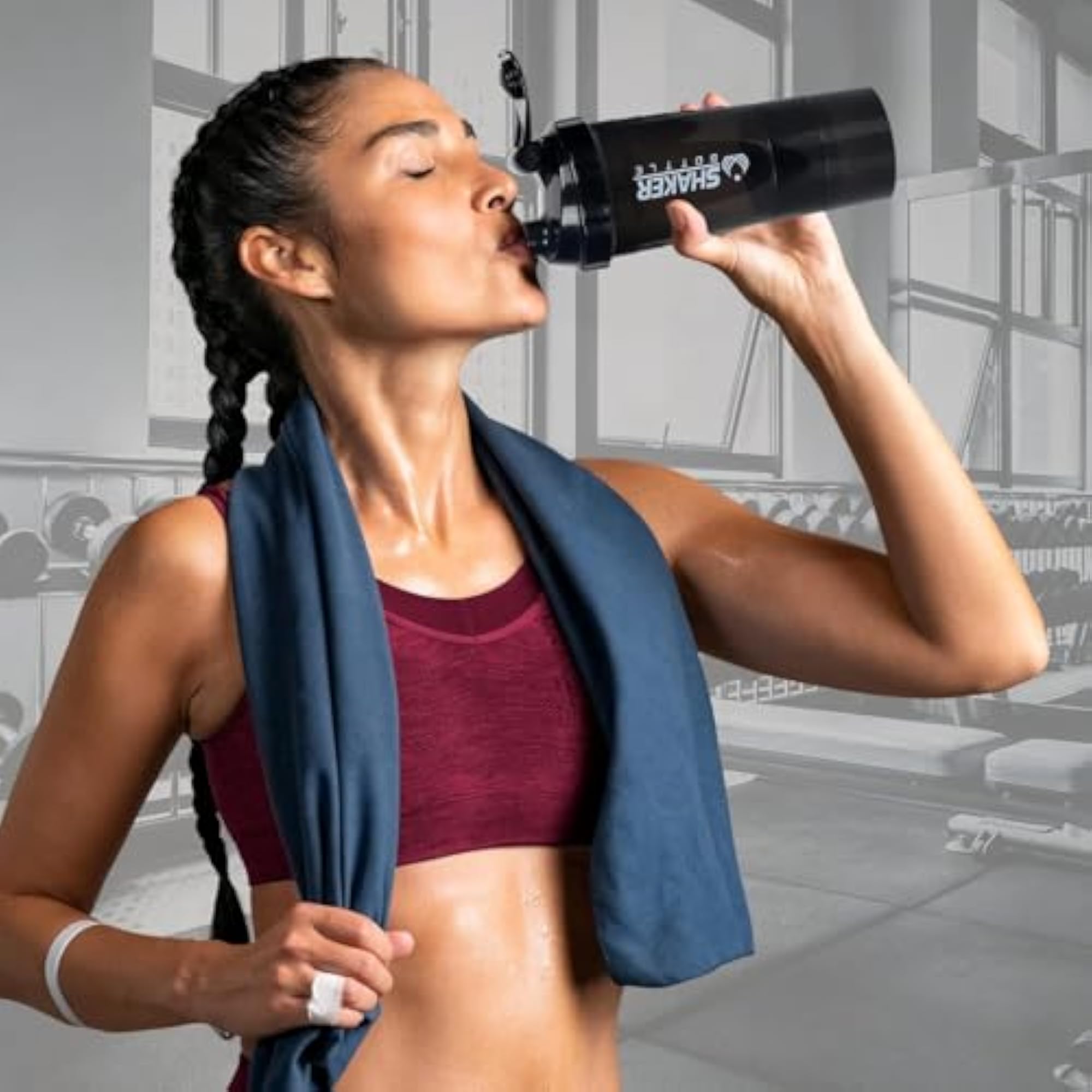 Men's Premium Gym Duffle Bag with Protein Sipper Combo