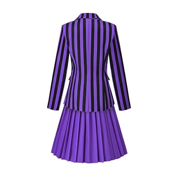 Enid Sinclair kostuum meisjes dames addams school uniform jas jurk set Halloween cosplay outfit met pruik