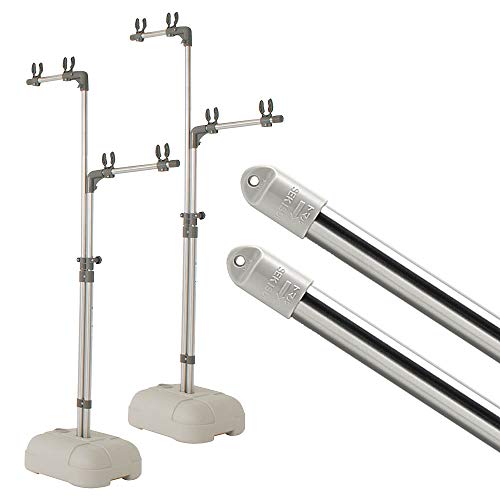 セキスイ 屋外物干しセット【竿2本付き】 ステンレス ブロー台付き物干し台 & 物干し竿 2.7~ 3.8m BD-50S + STN-4N×2本 | 物干台 洗濯物干し 外干し ベランダ 庭 ものほし 物干竿 セット 物干し竿 物干し スタンド 重石 重り おもし 水 ポリタンク