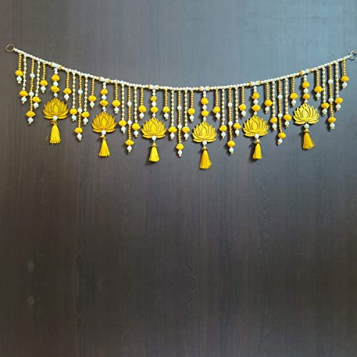 Image of Handmade Door Hanging Toran Lotus Style Bandarwal (TL-06) -Diwali New Year Inauguration Wedding Festival Home Decor Pooja (40 Inch X 8 Inch)