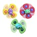 Agitarsi Dito Mano Spinner, Giocattolo Con Trottola A Ventosa, Giocattolo Per Massaggiagengive Sicuro E Carino Per Bambini Bambini Ragazze Ragazzi Antistress Regali Anti Ansia (1Pcs / 3Pcs)