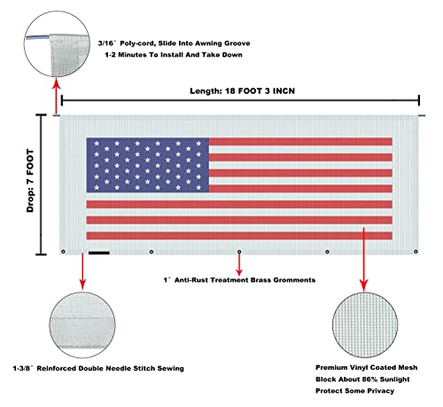 Image of RV Awning Mesh Sun Shade Screen for Motorhome Camper Trailer Sunshade