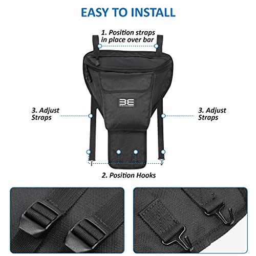 BE BEVEL ENGINEERING Storage Bag, UTV Cab Pack Center Seat Bag, Compatible With Polaris RZR 570 800 S 900 1000 XP