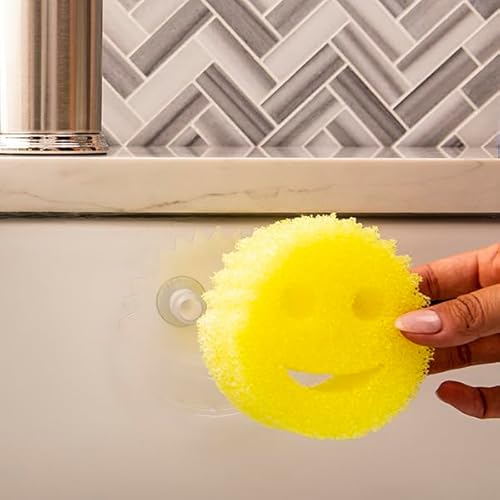 Scrub Daddy Holder x2 for Sink - Scrub Daddy Caddy Dish Sponge Holder & Cleaning Organiser, Quick Dry Kitchen Accessory, Bathroom Sink Organiser, Washing Accessories, Under Sink Sponge Holder