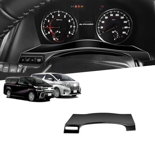 FOR 新型 アルファード30系 ヴェルファイア30系 カスタムパーツ 計器ベゼル 計器トリムベゼル ABSプラスチック 車種専用設計 傷に強い 耐摩耗性 内装トリム 取り付け簡単アルファード30系アクセサリー (黒)