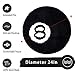 8 Ball Rug - 24 inch Black Round Carpet Billiard Pool 8 Ball Carpet, Non-Slip Flocking Floor Bath Mat for Living Room Decor, Alt Room Decor Soft Y2K Rug Hypebeast Doormat for Bedroom