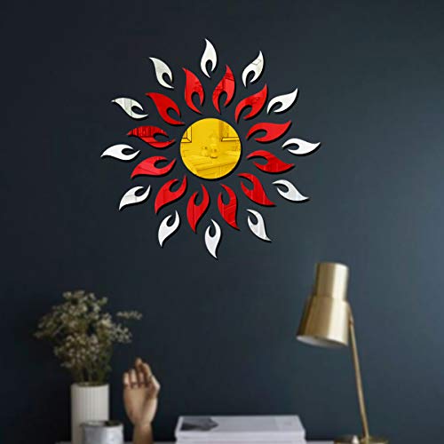 Image of Bikri Kendra - Sun Multi Color Mirror Wall Stickers (Multicolor 3)