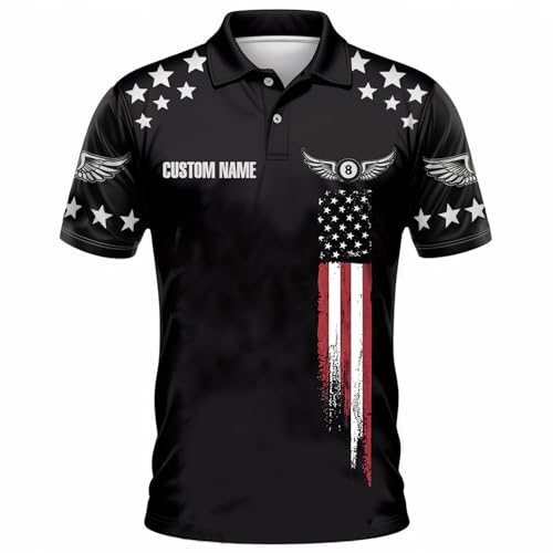 GABITA Personalized Billiards Shirts, Pool Shirts for Men Billiards, 8 Ball Pool Shirt, Billiard Shirts Unisex, Team Billiard2