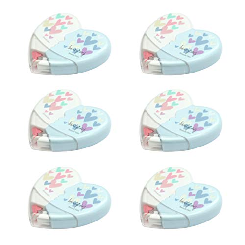 NUOBESTY Correction Tapes white Wipe Out Tape Stationery Accessories Correction Tape Eraser for Kids Students School 6Pcs Random Color