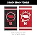 NORTHWEST Nebraska Cornhuskers NCAA Homebreak Beach Towel 2 Pack 30 x 60 Inches