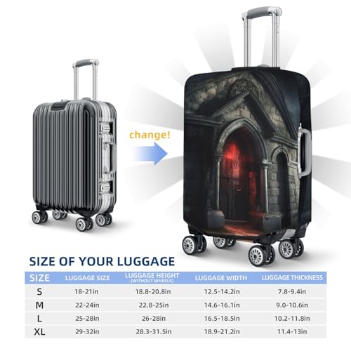 Housse de protection pour valise Old Crypt noire taille L extensible et lavable