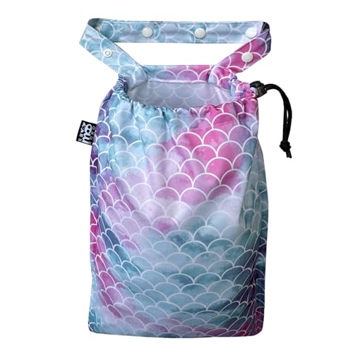Image of Cute Hanging Car Trash Garbage Bag 100% Leakproof Waterproof Multipurpose for Car Back Front Seat Console with Hanging Strap (Mermaid)