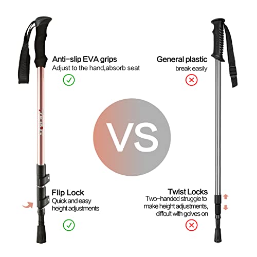 Hrking Womens Snowshoes Set,Youth Snowsheos With Trekking Poles,Carrying Tote Bag Red 14" /21" /25"/30" #TOP3