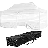 INSTENT Alu-Pavillon 3 x 6 m Pro 4 Seitenteile wasserdicht UV-Schutz 50+, weiß