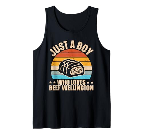 Mens Just A Boy Who Loves Beef Wellington - Beef Wellington Fan Tank Top