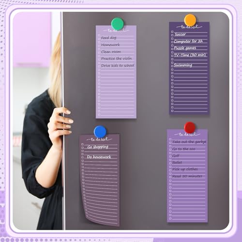 Image of Censen 10 Pack 500 Sheets to Do List Notes Daily Checklist Notepad with 50 Sheets Undated Memo Pad Color Block Shopping List Weekly Plan Notepad Organizer Planners(Gradient Purple,Lined) | Note Book 513 Sheets Colorful Memo Pad Office School Supplies Planner Shopping Weekly Plan Task Organizer Tear-off Design