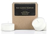 Scented Soy Tea light Candles Handmade Vegan Bulk Favors - 16, 32, or 100 Count Box