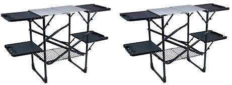 GCI Outdoor Slim-Fold Camp Kitchen Portable Folding Cook Station (2-(Pack))