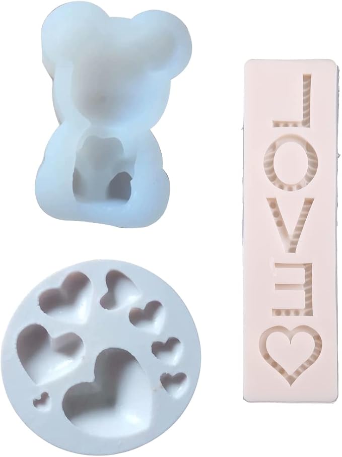 Molde de Silicona 3D Corazón Oso para Chocolate y Repostería miniatura 5