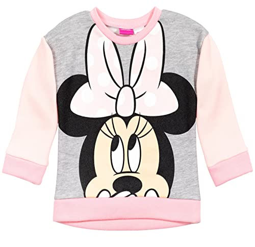 Image of Disney Minnie Mouse Girls' 2-Piece Fleece Sweatshirt and Pants Set for Baby & Kids