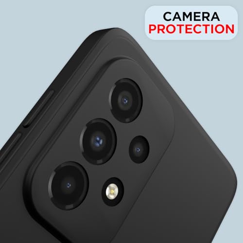 Image of Outlouders Back Cover for Samsung Galaxy A53 5G | Camera Protection | Durable Soft Matte Silicone Bumper Case (Black)