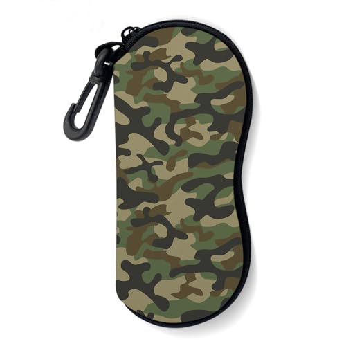 Image of Sunglasses Soft Case, Ultra Light Portable Neoprene Zipper Glasses Case for Men Women