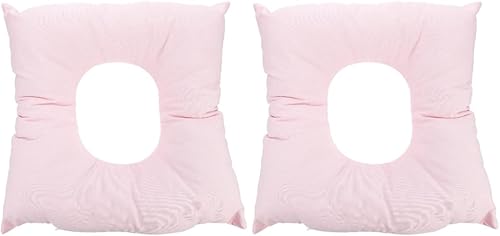 iplusmile 2 uds Donut Body Salones Cabeza Hueco Viaje Relax O en forma de O Agujero Abajo Lavable Mesa de Belleza Algodón Cuello Cojín Mesas Cojines
