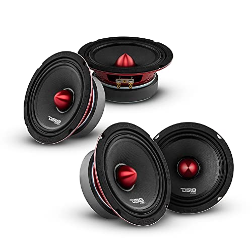 4 DS18 PRO-X6.4BM 6.5″ Midrange Speaker 2,400W Max 4Ohm Car Speakers (Set of 4)