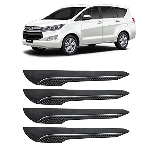 Image of AOSIS-Car Bumper Protector /Bumper Guard for Toyota Innova Crysta with Single Chrome Stripe (4-Pcs)