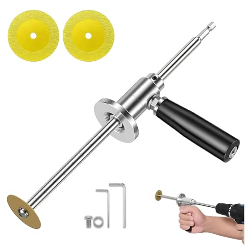 Inside Pipe Cutter for PVC Pipe Cutter, with Diamond Grit Cutting Wheel and Handle, Fit for 1-1/2 Inch to 8 Inch,7 Inch Adjustable Cutting Depth,1/4in Hex Shank Fit for Impact Drivers