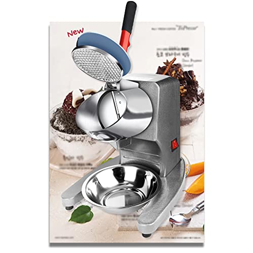 QINGZHUO Smoothie-Maschine,mit Edelstahlschale,95 kg/h Brecher Gewerbliche Rasier-Eismaschine,300 W 2000 R/min. – Bild 4