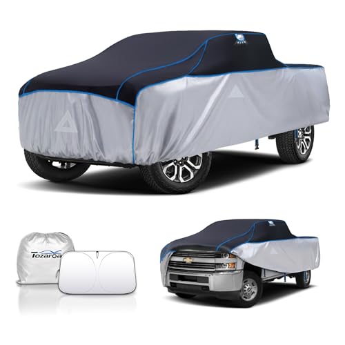 Hail Protector Car Cover for Truck(Length:228-242) + Gift Windshield Sunshade Multi-Layered EVA Hail Proof Car Cover Padded Car Hail Protector F-150 Silverado Ram Sierra Tundra Tundra etc.