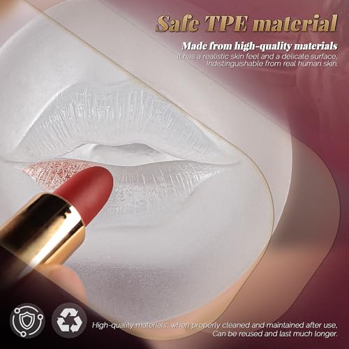 Image of Male Masturbator Oral Sex Toys for Men, Realistic Pocket Pussy Deep Throat Oral Blow Textured with 7.5in Depth, Sexy Lips & Soft Tongue Fleshy Texture, Sex Machine Blowjob Toy for Men (Transparent)