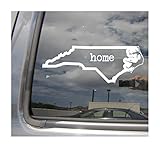 North Carolina State Home Outline - NC Raleigh USA America - Cars Trucks Moped Helmet Hard Hat Auto Automotive Craft Laptop Vinyl Decal Store Window Wall Sticker 07021
